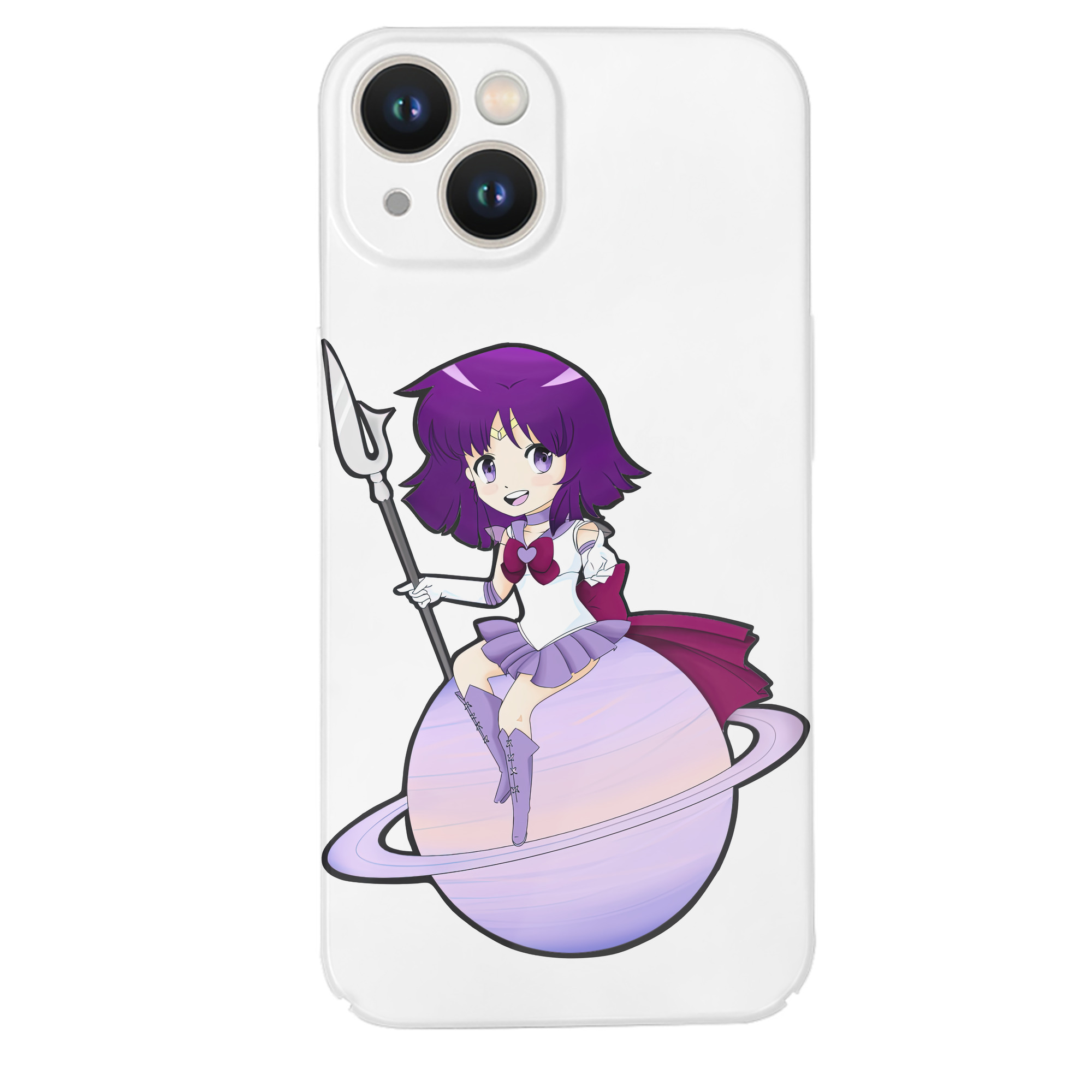 （画像用） 美少女戦士セーラームーン 土萠ほたる Sailor Moon Tomoe Hotaru （セーラーサターン；Sailor Saturn） 【iPhone 14シリーズ対応】ハードケース